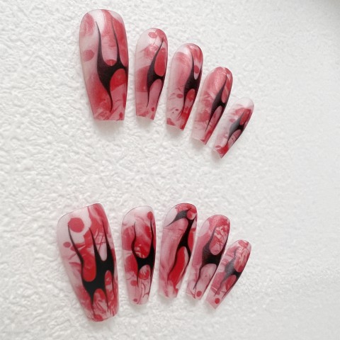 Dark wind irregular flame - Red