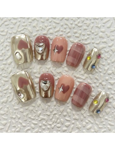 Metallic pink heart