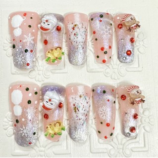 Santa Claus themed duck nail
