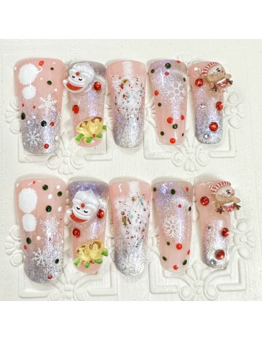 Santa Claus themed duck nail