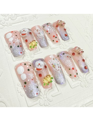 Santa Claus themed duck nail