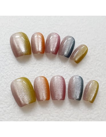 Colorful candy cat eyes gel